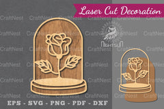 Laser Cut Flower Tube Decorations Bundle - CraftNest - Digital Crafting and Art