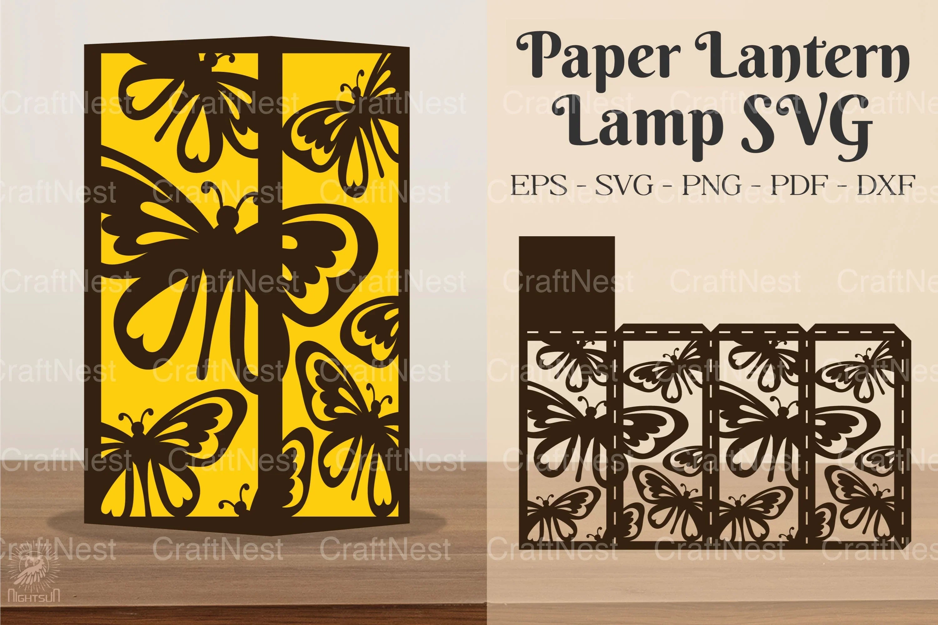 Flying Butterfly Lamp Clipart Bundle - CraftNest - Digital Crafting and Art