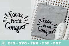 Focus Persist Conquer Motivational SVG Bundle - CraftNest - Digital Crafting and Art