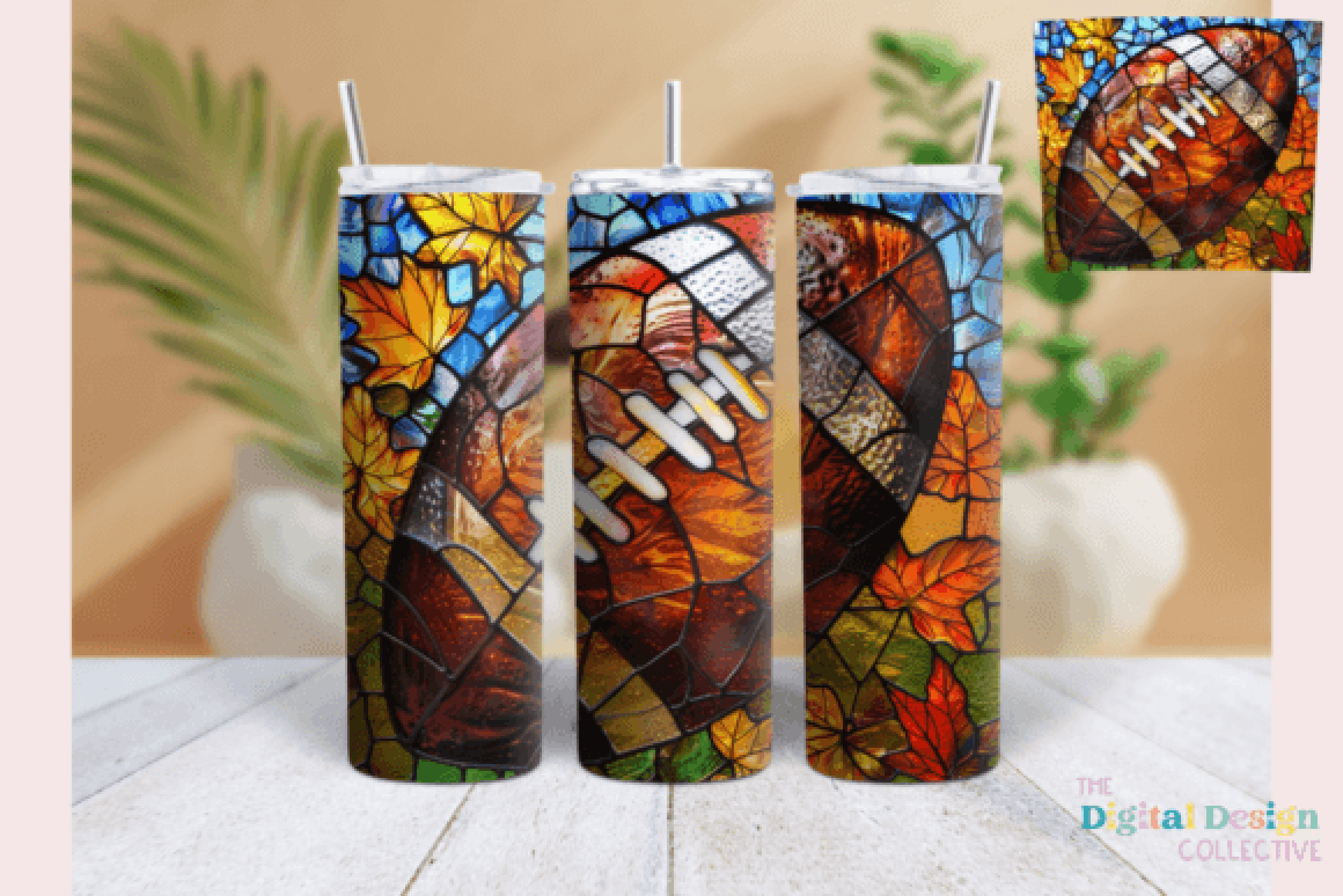 Football Skinny Tumbler Wrap Bundle - CraftNest - Digital Crafting and Art