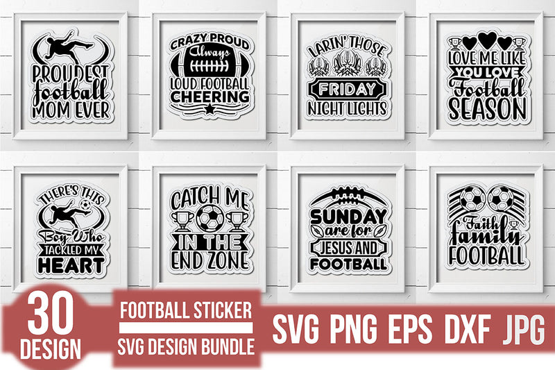Football Sticker SVG Bundle - CraftNest - Digital Crafting and Art