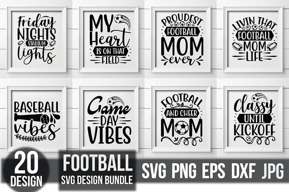 Football SVG Bundle 3 - CraftNest - Digital Crafting and Art