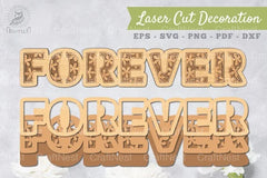 Forever 3D Lasercut Decoration Clipart Bundle - CraftNest - Digital Crafting and Art