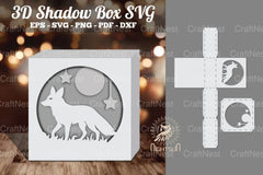 Fox 3D Papercut Shadow Box SVG Bundle - CraftNest - Digital Crafting and Art