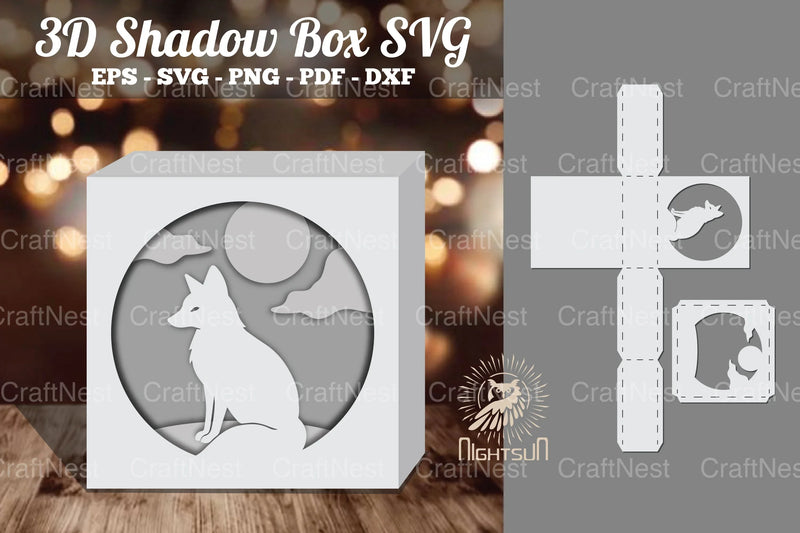 Fox 3D Papercut Shadow Box Clipart Bundle - CraftNest - Digital Crafting and Art