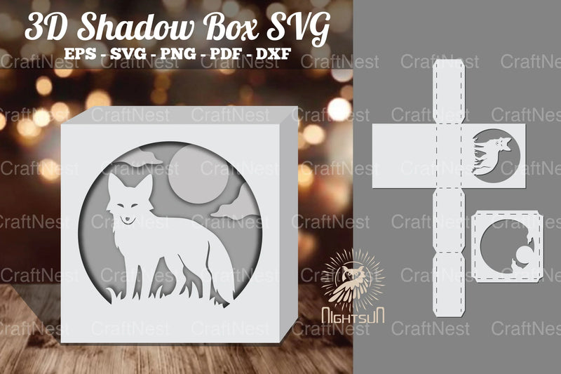 Fox 3D Papercut Shadow Box Clipart Bundle - CraftNest - Digital Crafting and Art