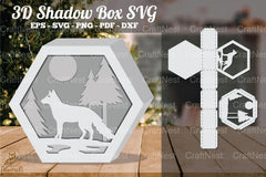 Fox in Forest 3D Shadow Box SVG Bundle - CraftNest - Digital Crafting and Art