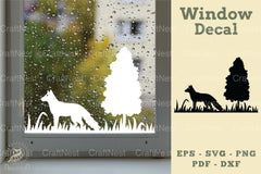 Fox in Forest Window Decal Clipart Bundle - CraftNest - Digital Crafting and Art
