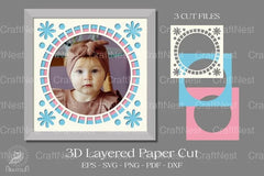 3D Paper Cut Frame Clipart Bundle - CraftNest - Digital Crafting and Art