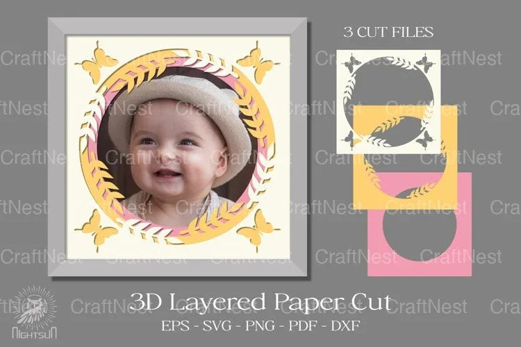 3D Shadow Box Paper Cut Frame Bundle - CraftNest - Digital Crafting and Art