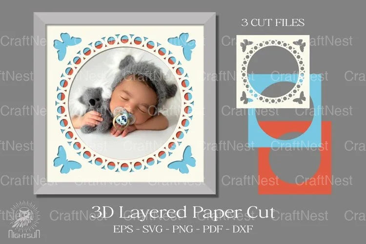 3D Shadow Box SVG Frame Clipart Bundle - CraftNest - Digital Crafting and Art