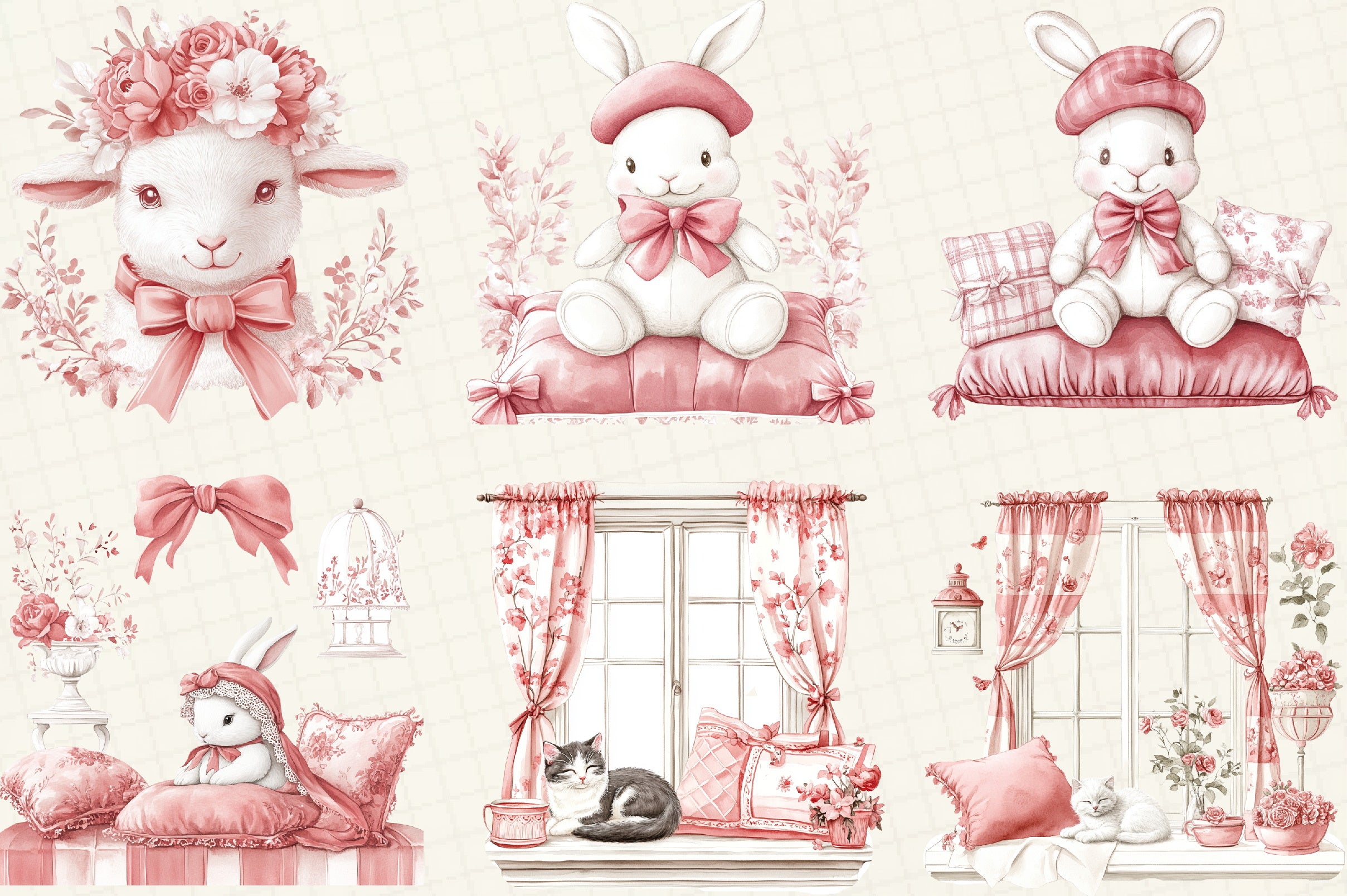 French Nursery Clipart Bundle