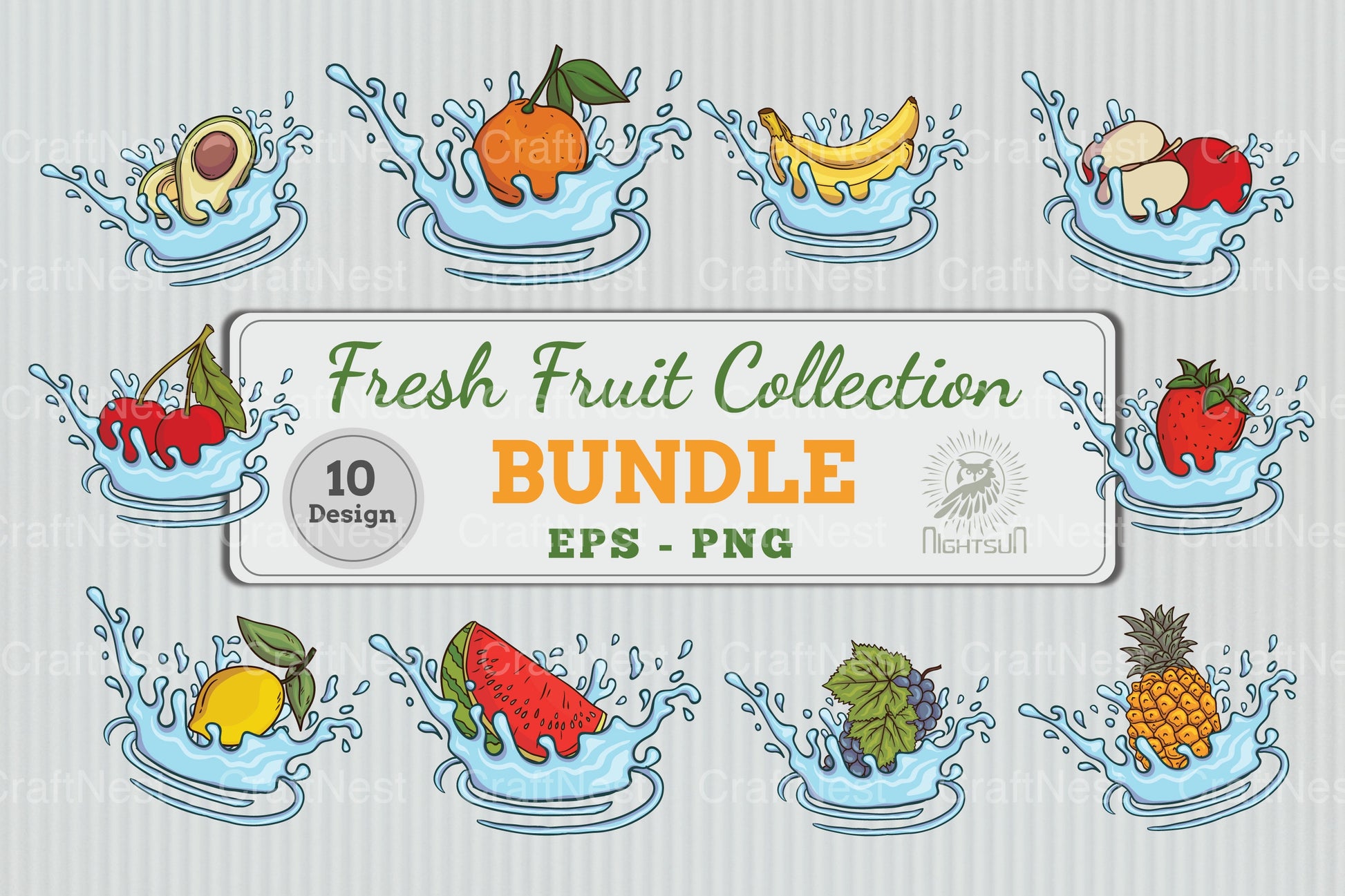 Fresh Fruit Collection Clipart Bundle - CraftNest - Digital Crafting and Art