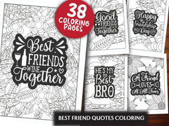 Best Friend Quotes Coloring Book - CraftNest - Digital Crafting and Art