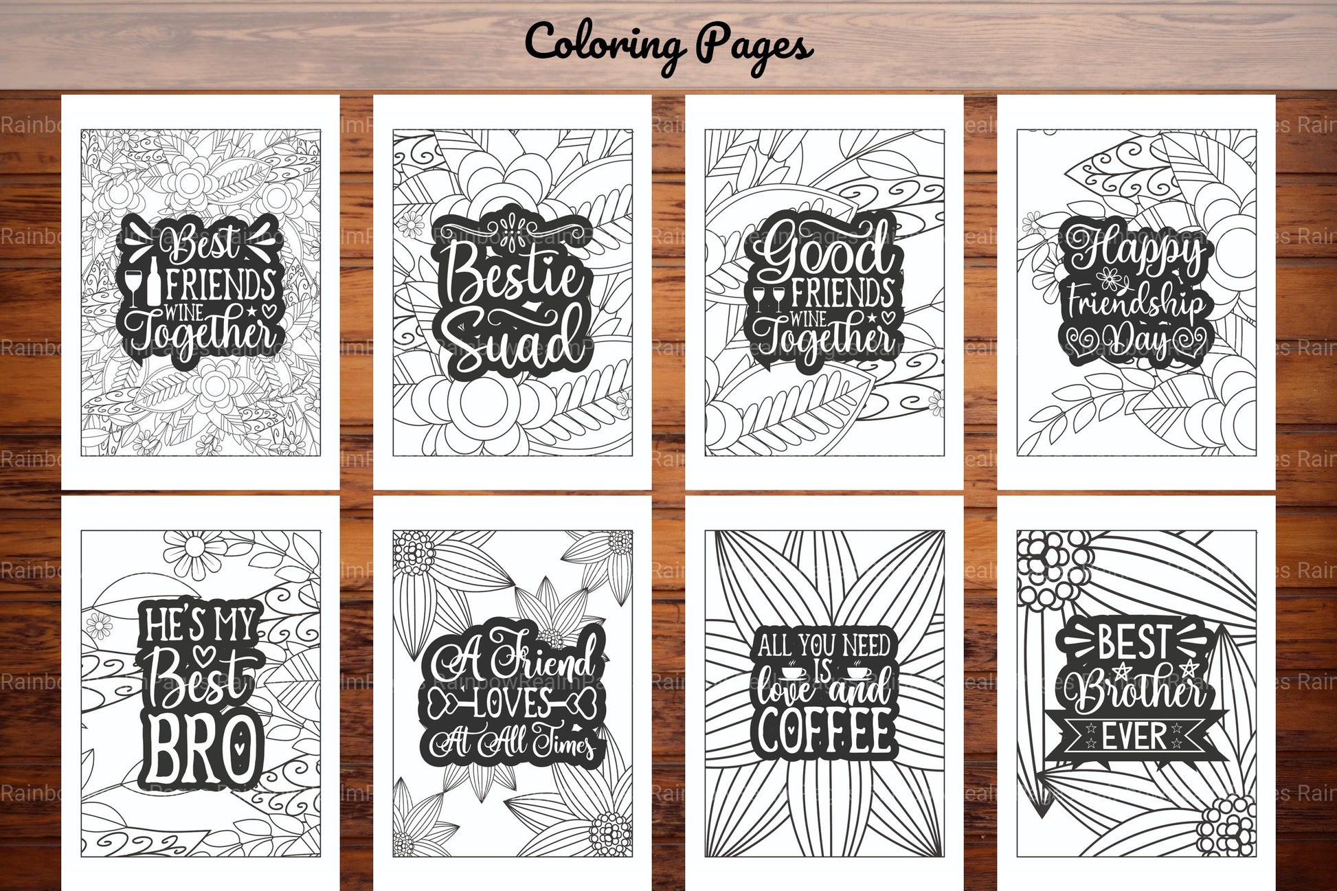 Best Friend Quotes Coloring Book - CraftNest - Digital Crafting and Art