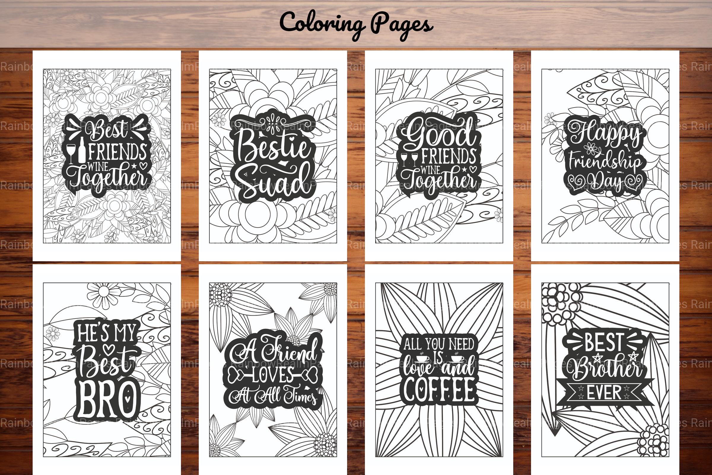 Best Friend Quotes Coloring Book - CraftNest - Digital Crafting and Art