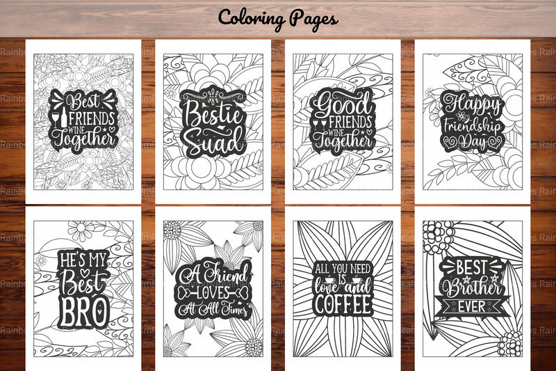 Best Friend Quotes Coloring Book - CraftNest - Digital Crafting and Art