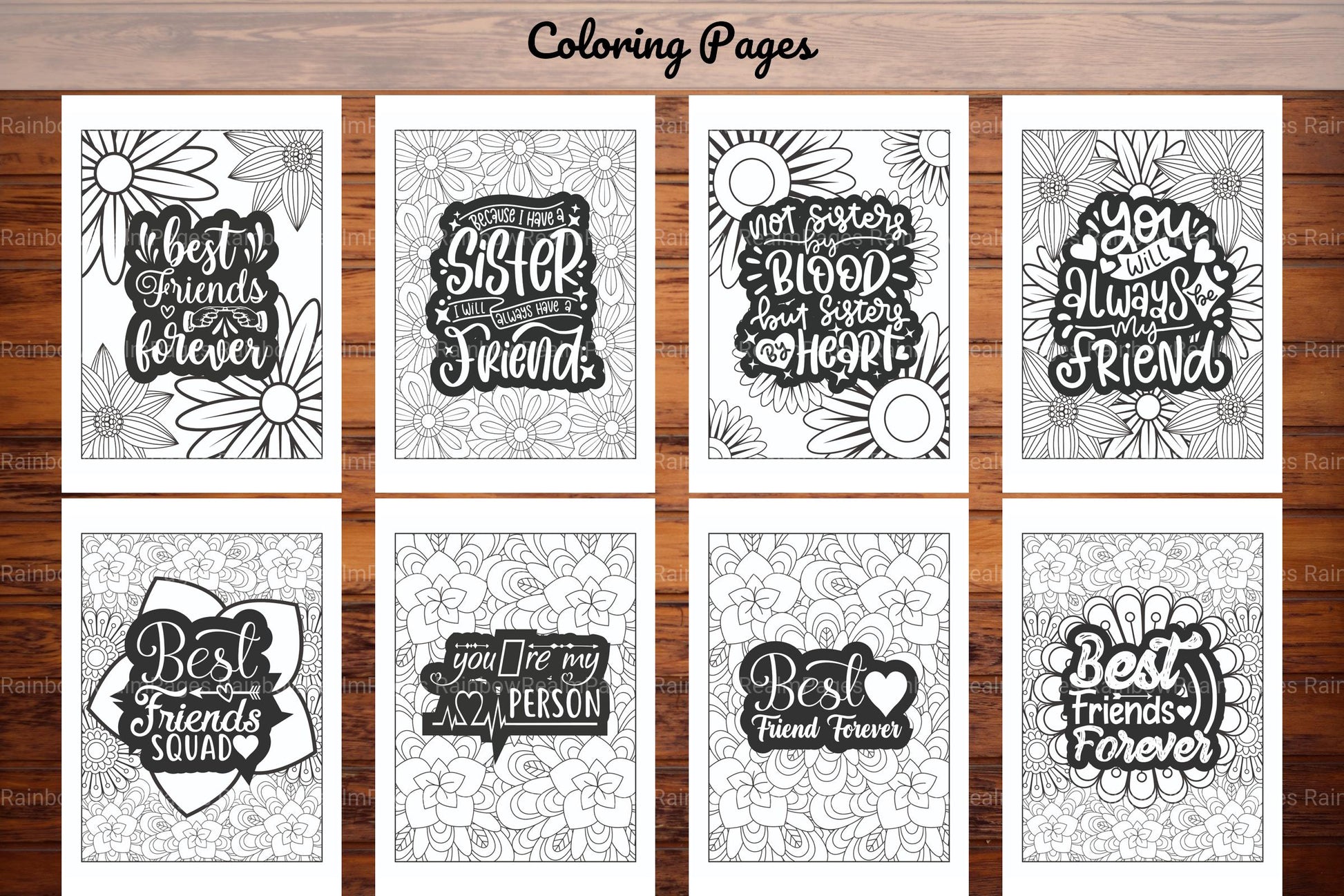 Best Friend Quotes Coloring Book - CraftNest - Digital Crafting and Art