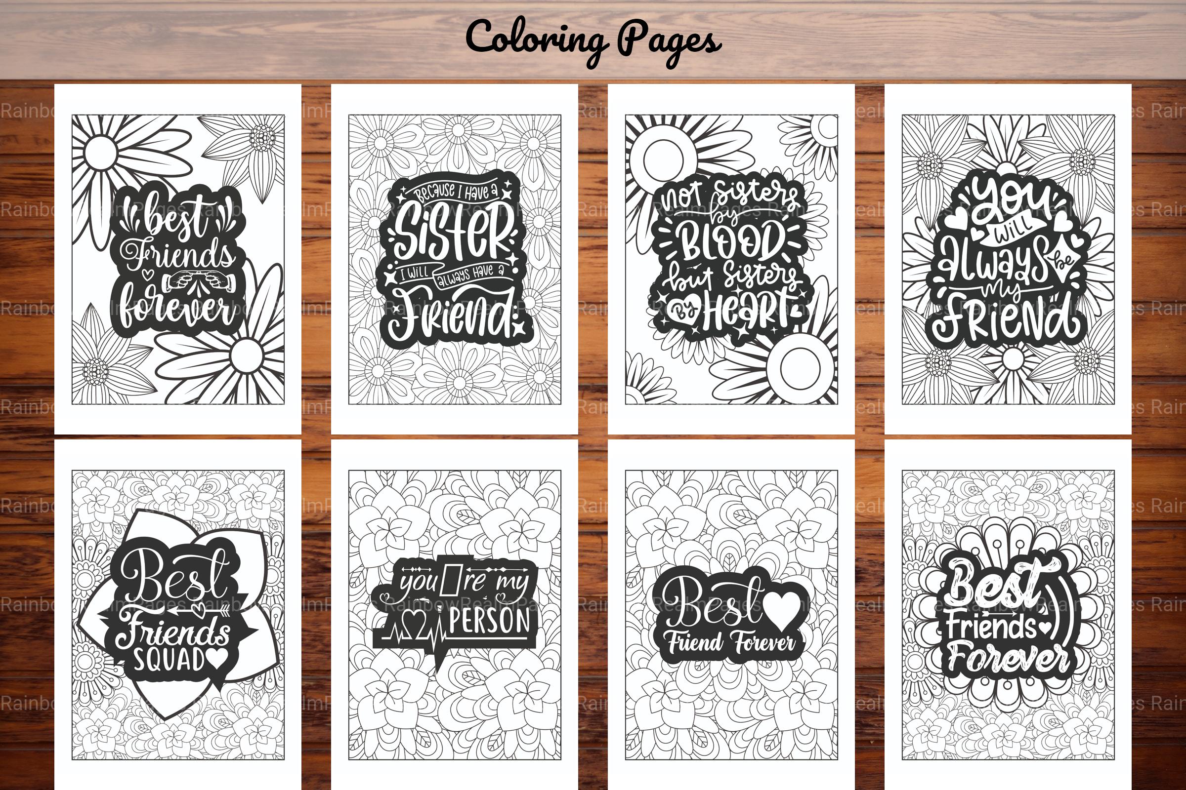 Best Friend Quotes Coloring Book - CraftNest - Digital Crafting and Art
