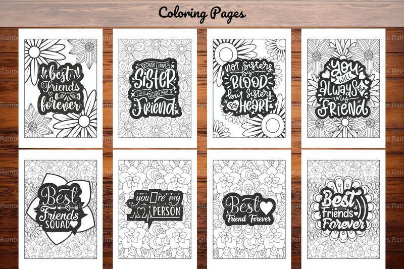 Best Friend Quotes Coloring Book - CraftNest - Digital Crafting and Art