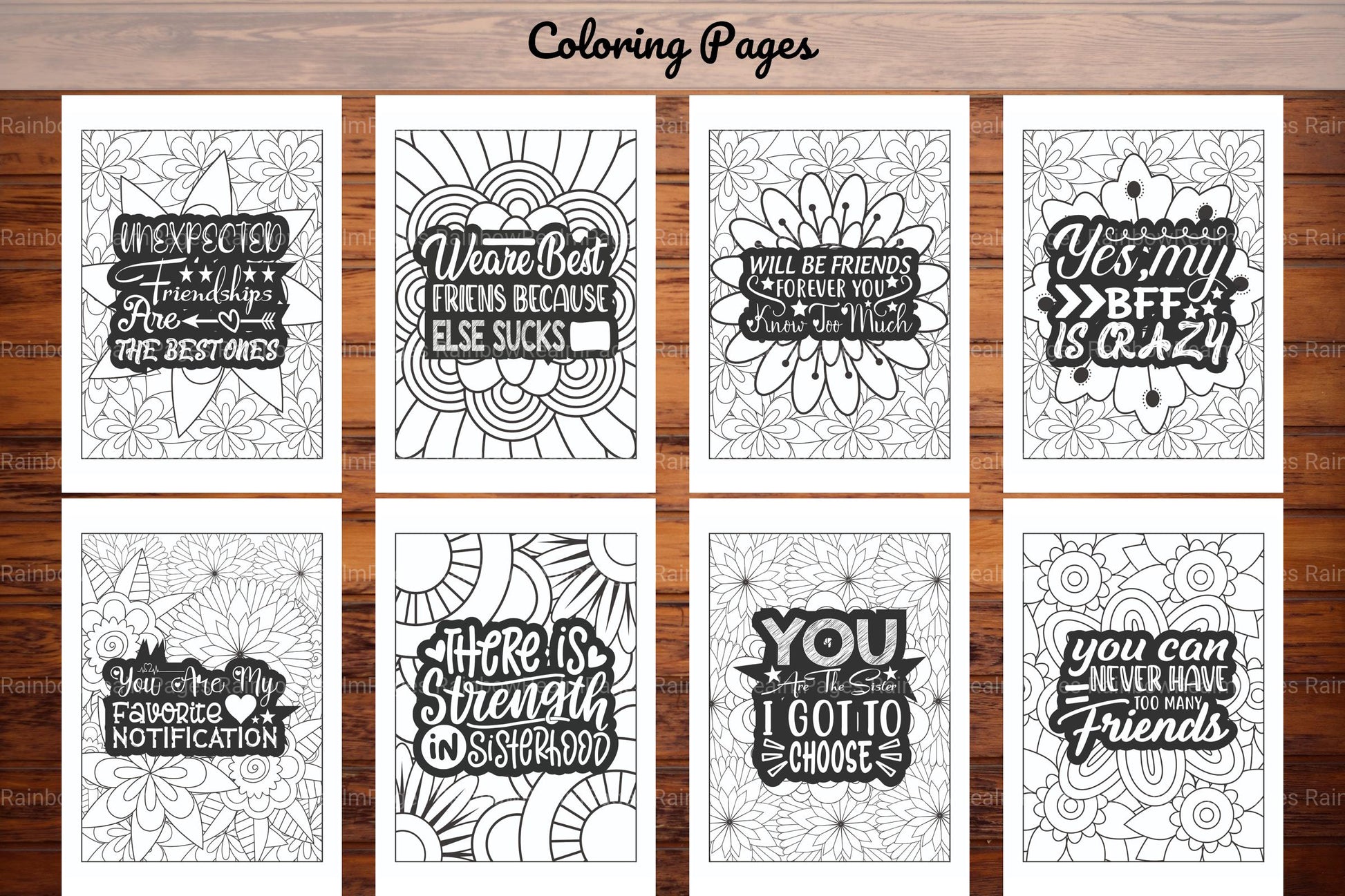 Best Friend Quotes Coloring Book - CraftNest - Digital Crafting and Art