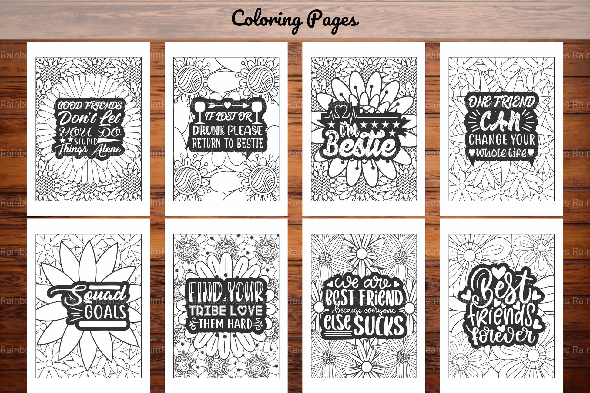 Best Friend Quotes Coloring Book - CraftNest - Digital Crafting and Art