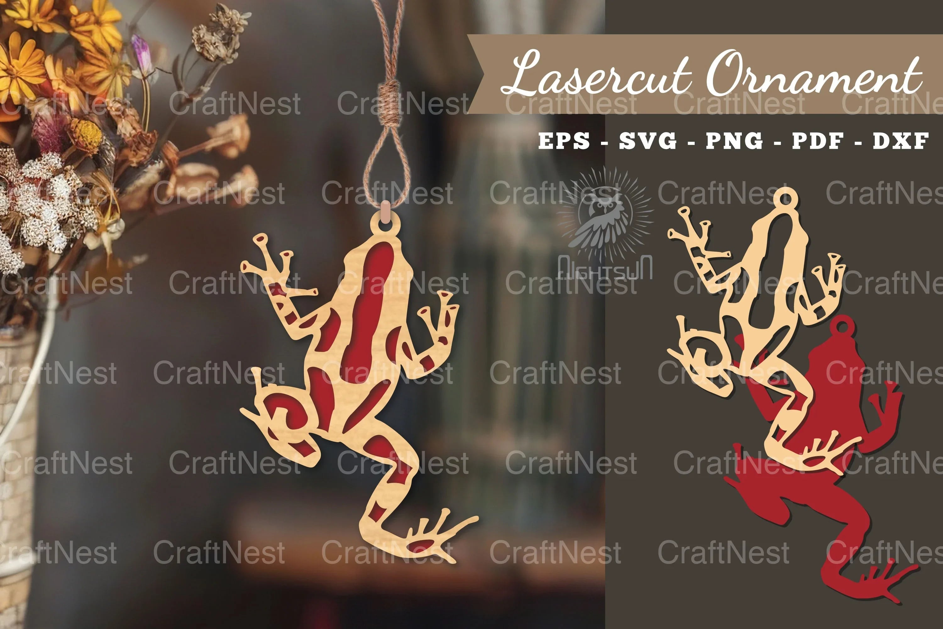 Frog Laser Cut Ornament Clipart Bundle - CraftNest - Digital Crafting and Art
