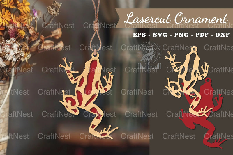 Frog Laser Cut Ornament Clipart Bundle - CraftNest - Digital Crafting and Art
