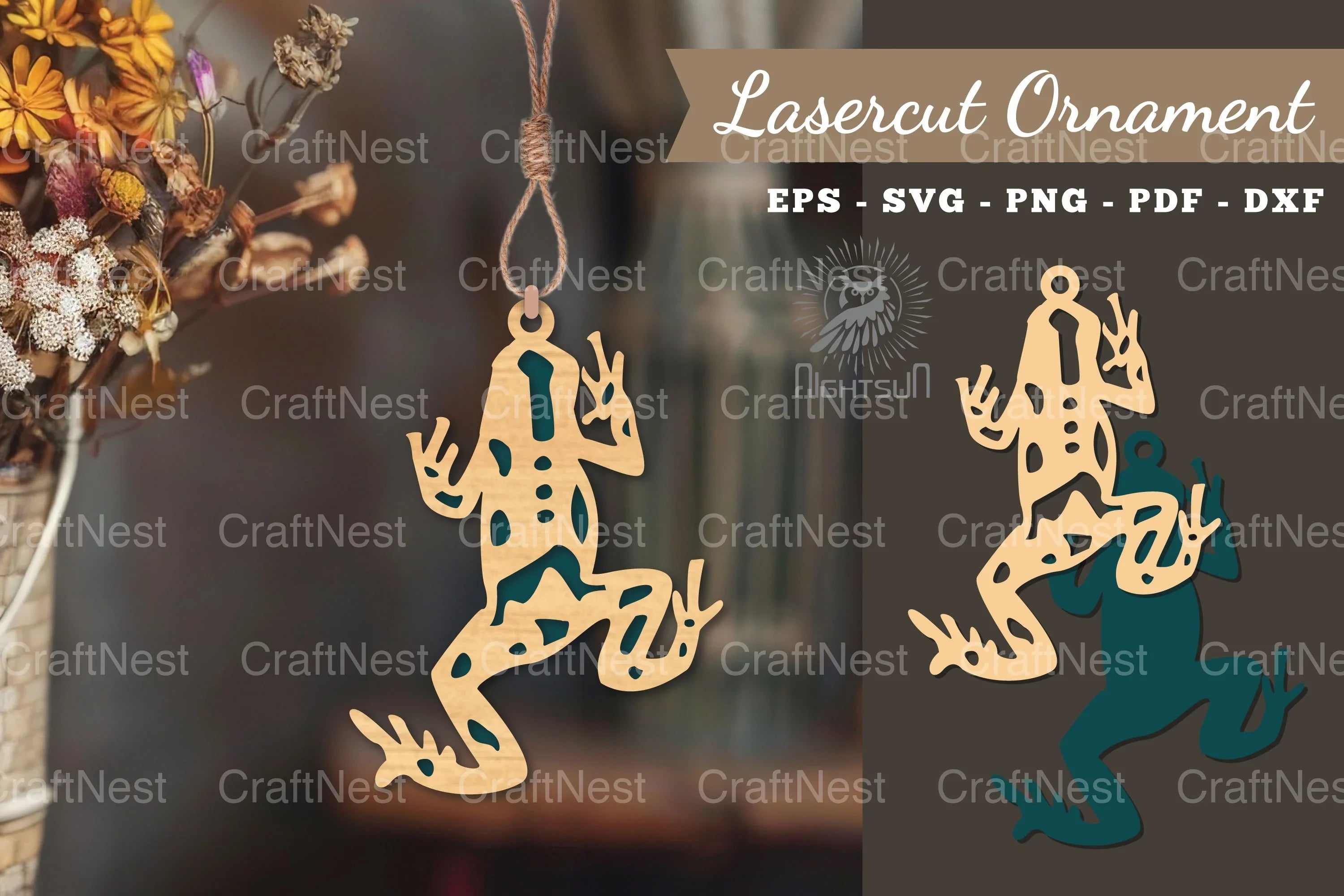 Frog Laser Cut Ornament Clipart Bundle - CraftNest - Digital Crafting and Art