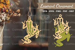 Frog Laser Cut Ornament Clipart Bundle - CraftNest - Digital Crafting and Art