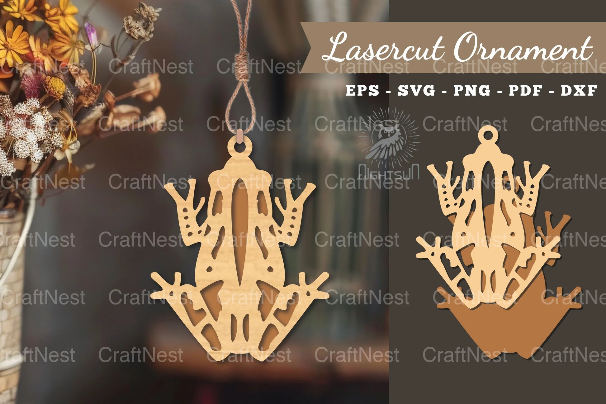 Frog Laser Cut Ornament Clipart Bundle - CraftNest - Digital Crafting and Art