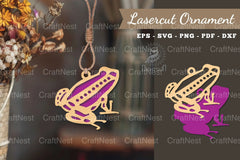 Frog Laser Cut Ornament Clipart Bundle - CraftNest - Digital Crafting and Art