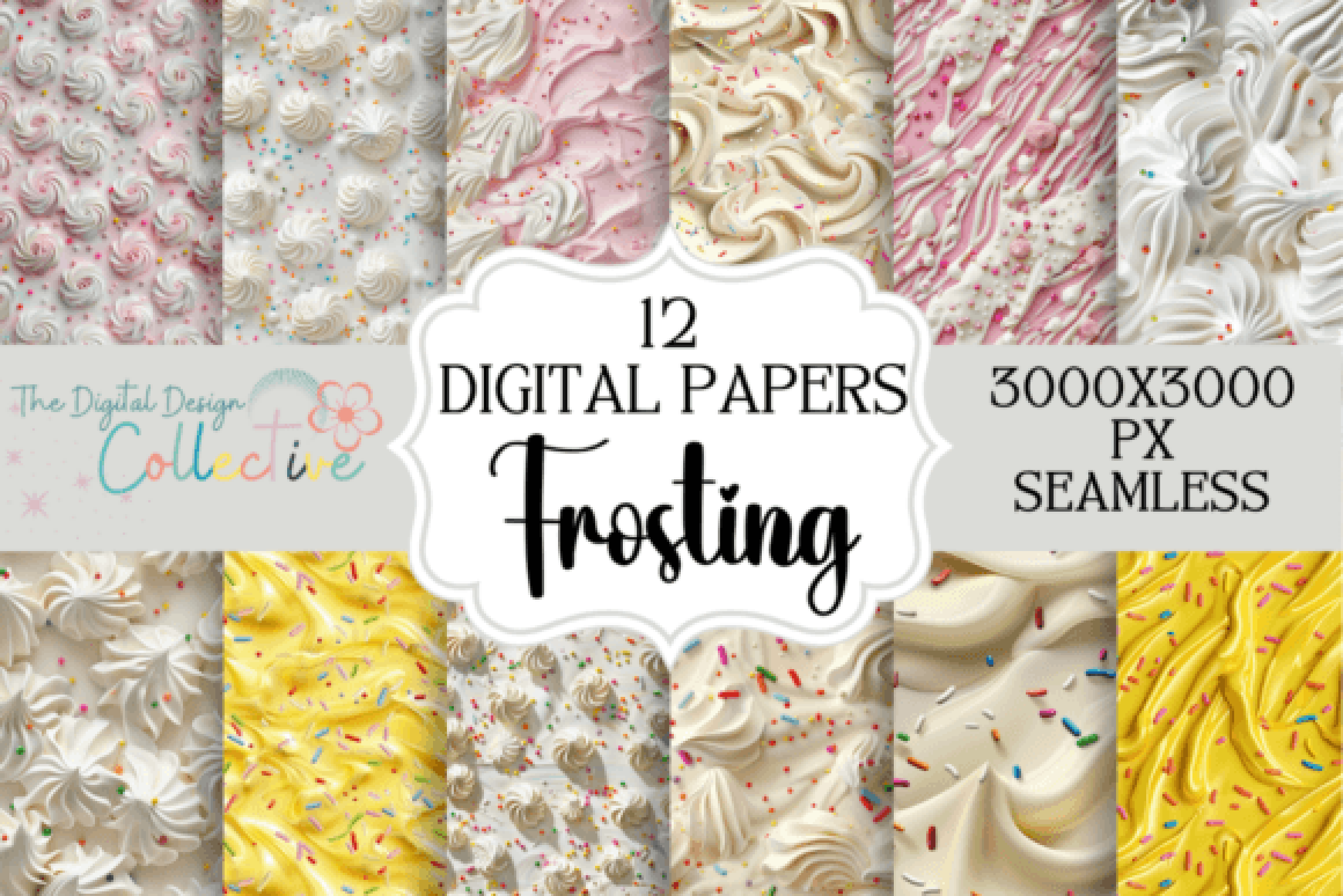 Frosting Seamless Digital Paper