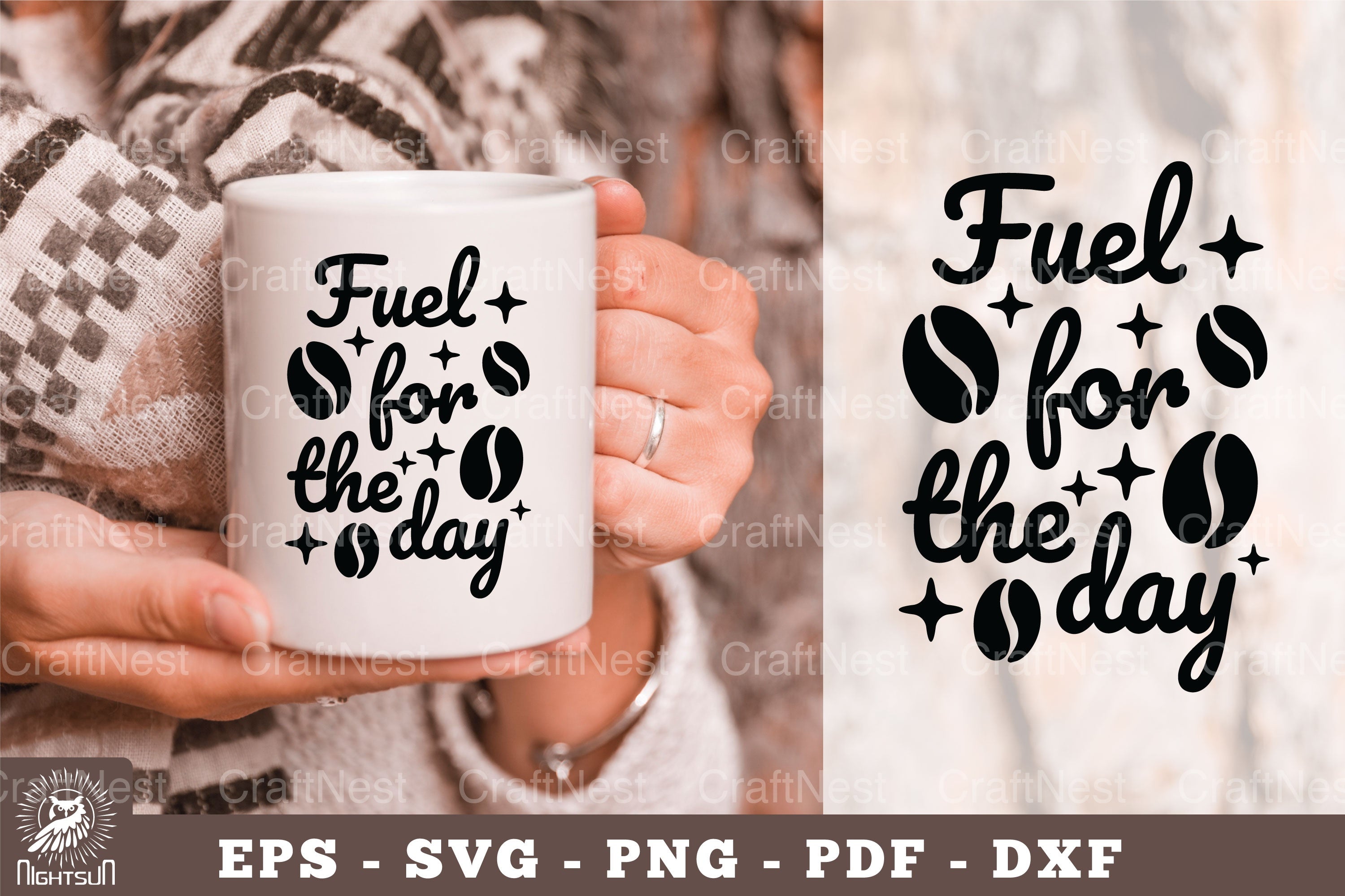 Fuel for the Day Mug Design Clipart Bundle - CraftNest - Digital Crafting and Art