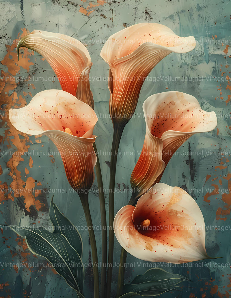 Calla Flowers Junk Journal Pages - CraftNest