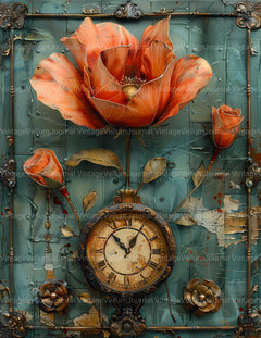 Steampunk Flowers Junk Journal Pages - CraftNest