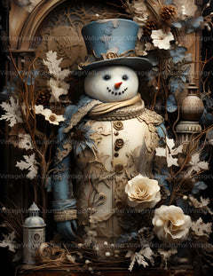 Snowman Wonderland Junk Journal Pages - CraftNest