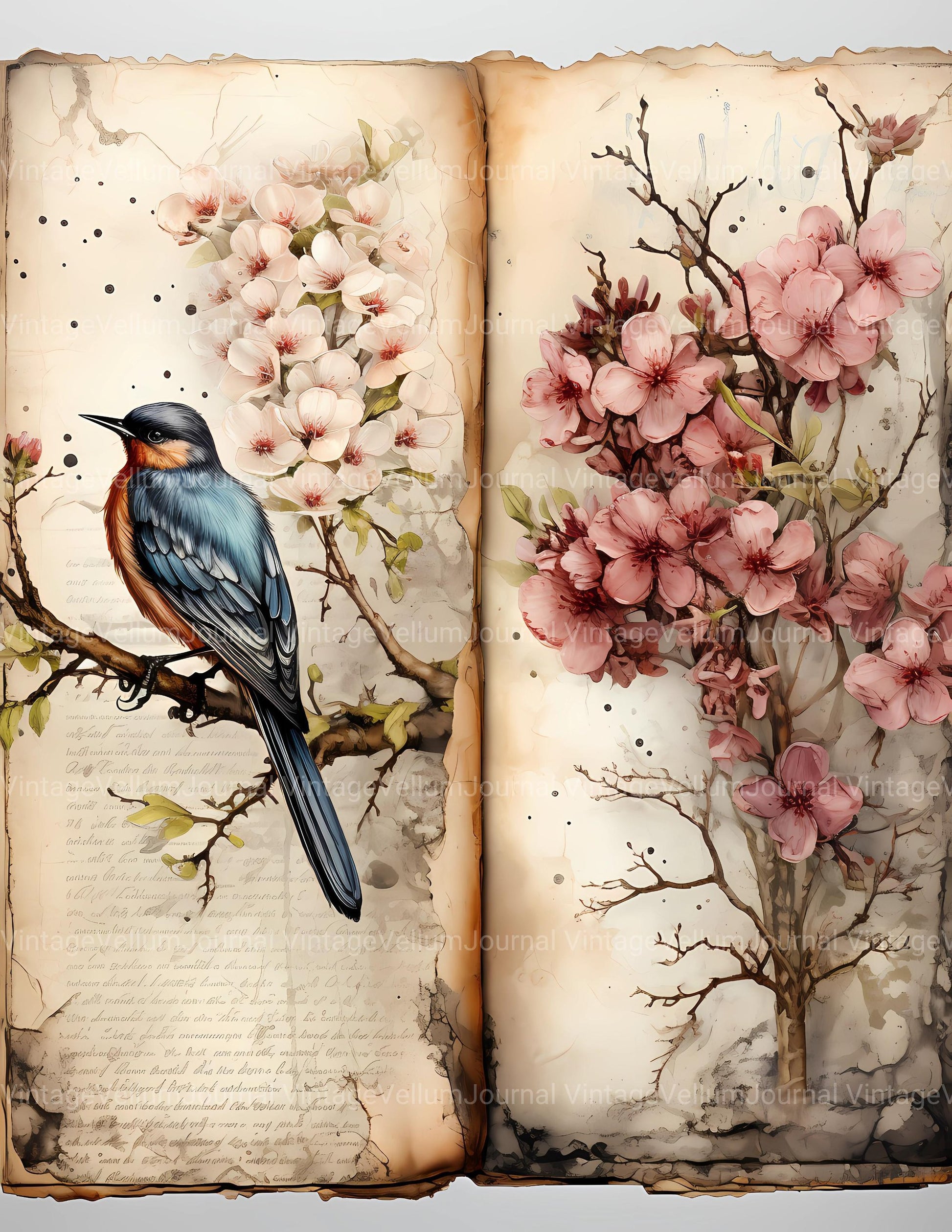 Nature Spring Junk Journal Pages - CraftNest