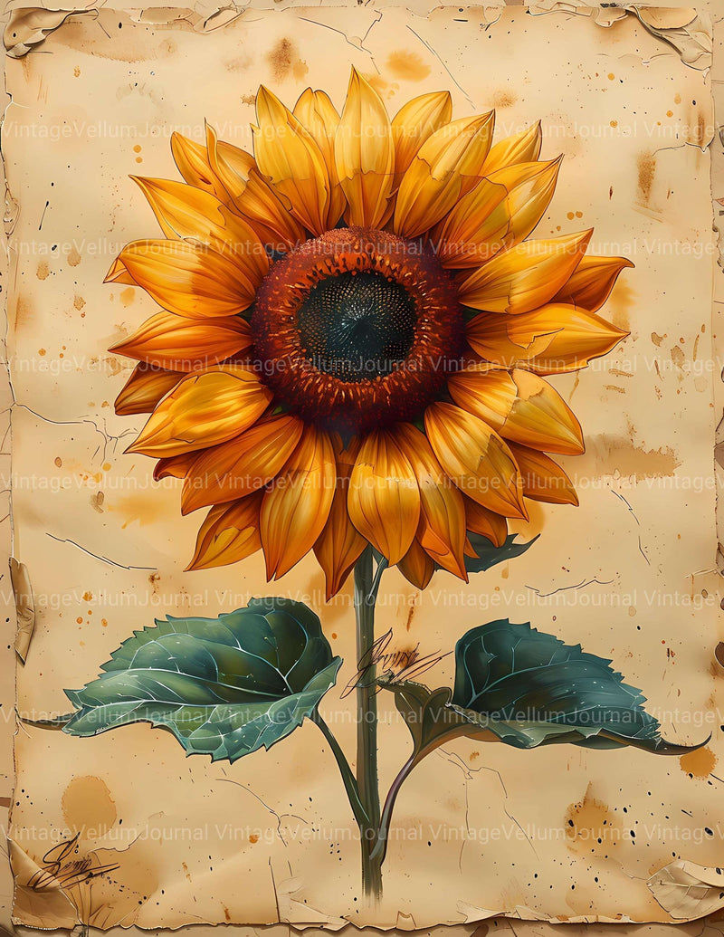 Sunflower Summer Junk Journal Pages - CraftNest - Digital Crafting and Art