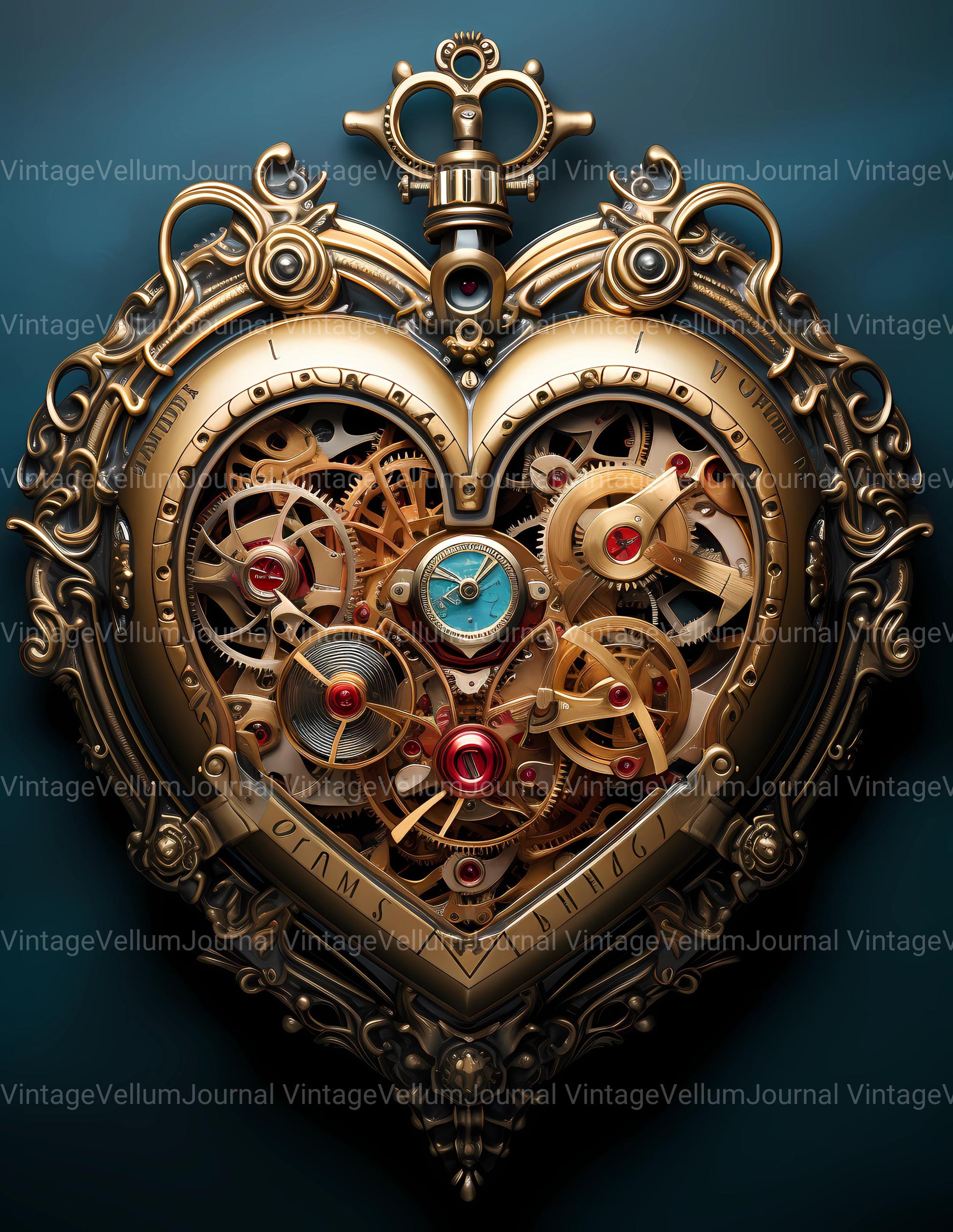 Steampunk Valentine's Day Junk Journal Pages - CraftNest