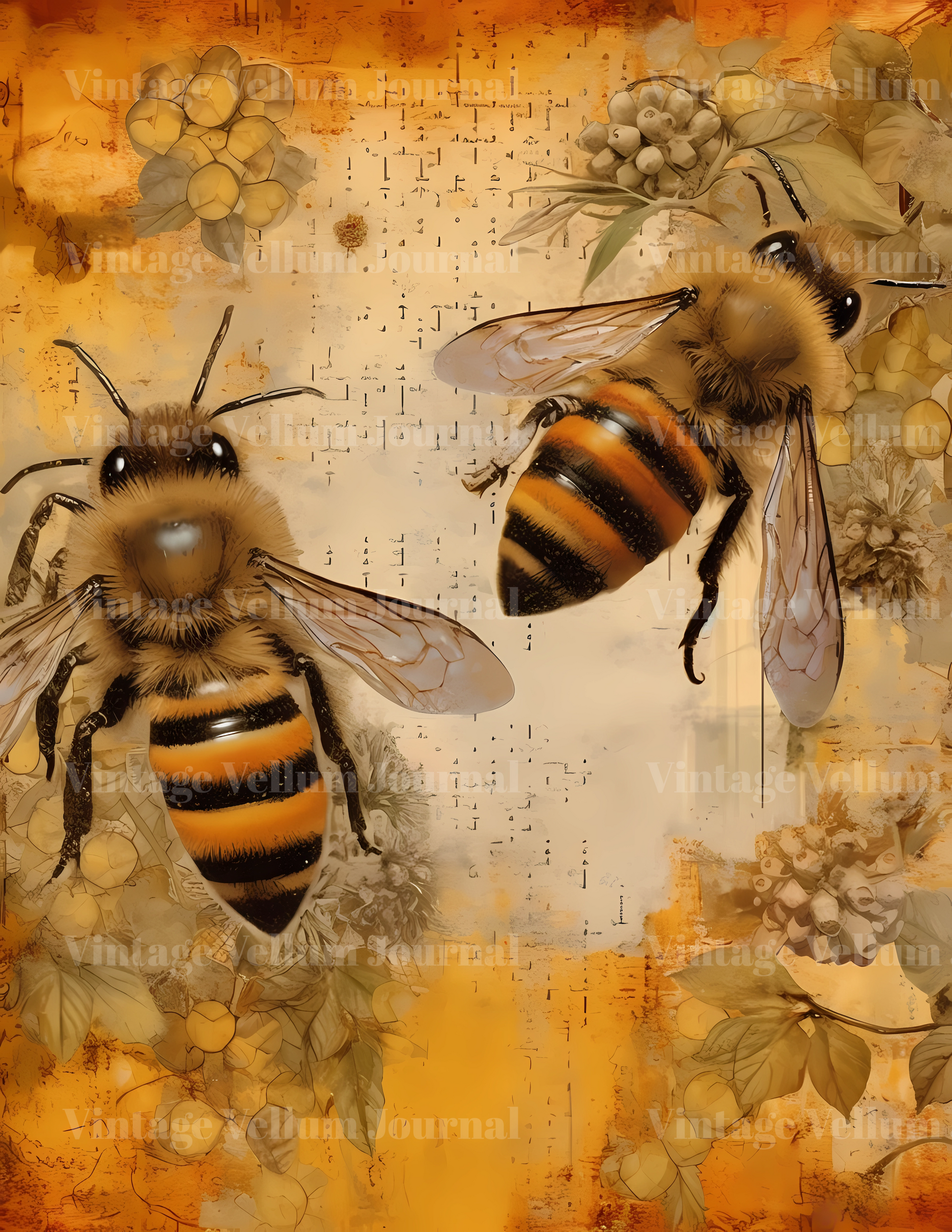 Beekeepers Junk Journal Pages - CraftNest