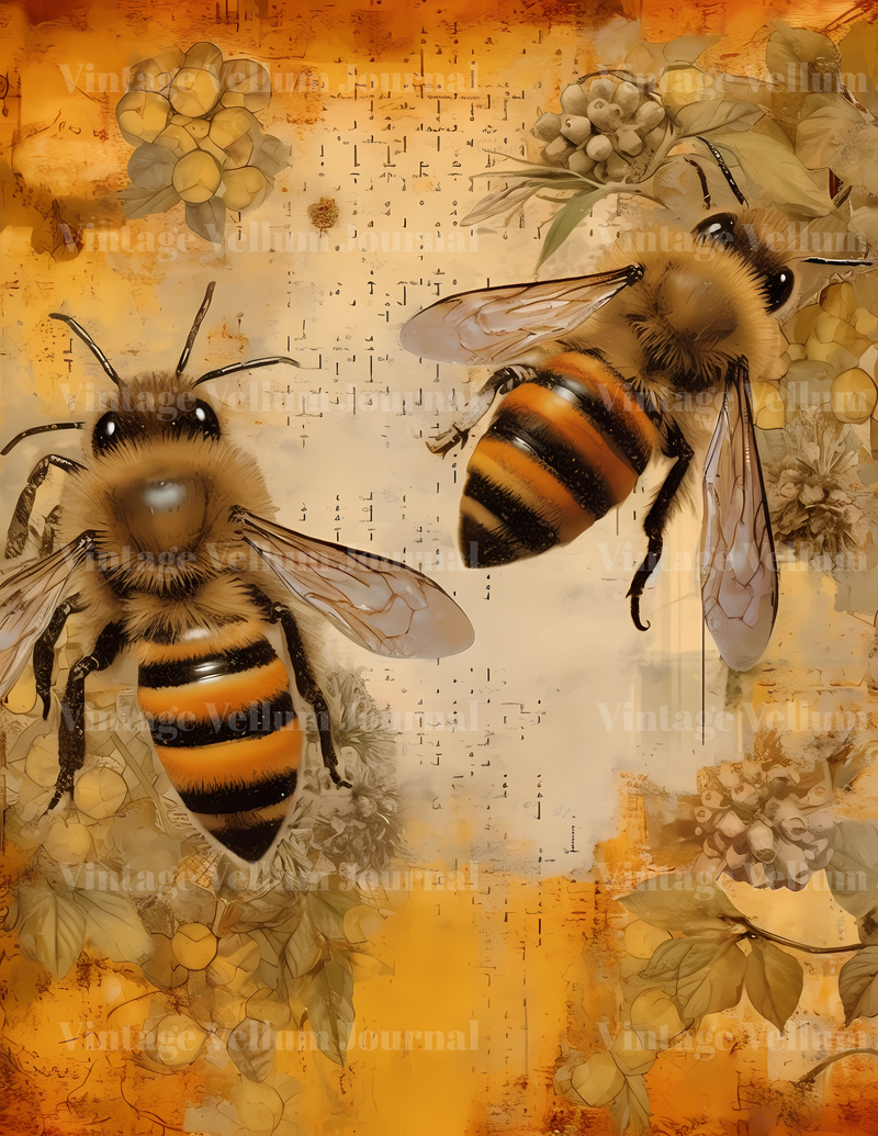 Beekeepers Junk Journal Pages - CraftNest