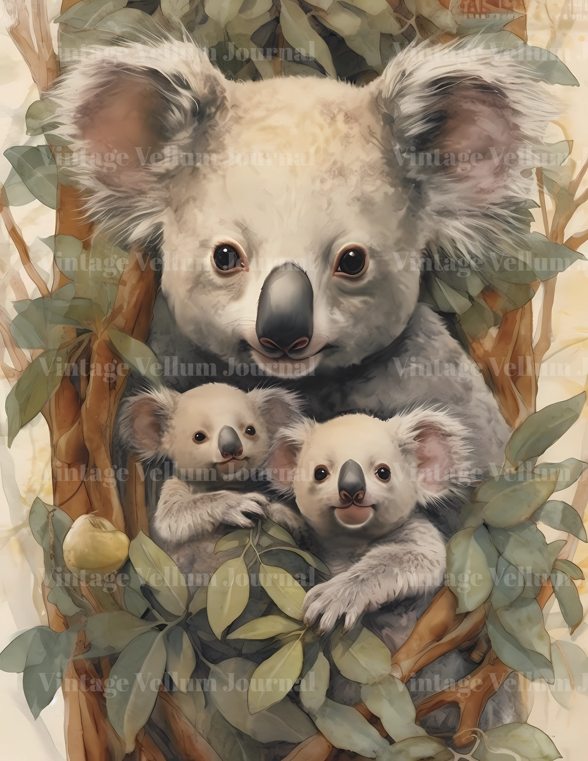 Koalas Junk Journal Pages - CraftNest