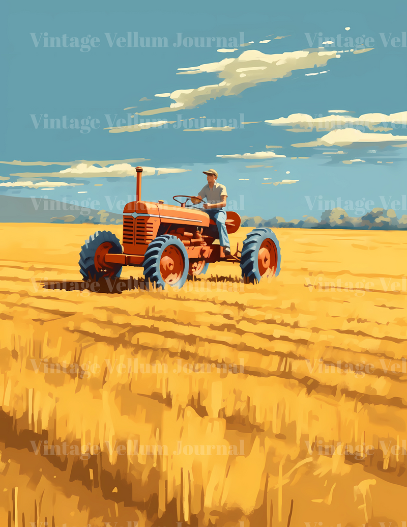 Farming Tractor Junk Journal Pages - CraftNest