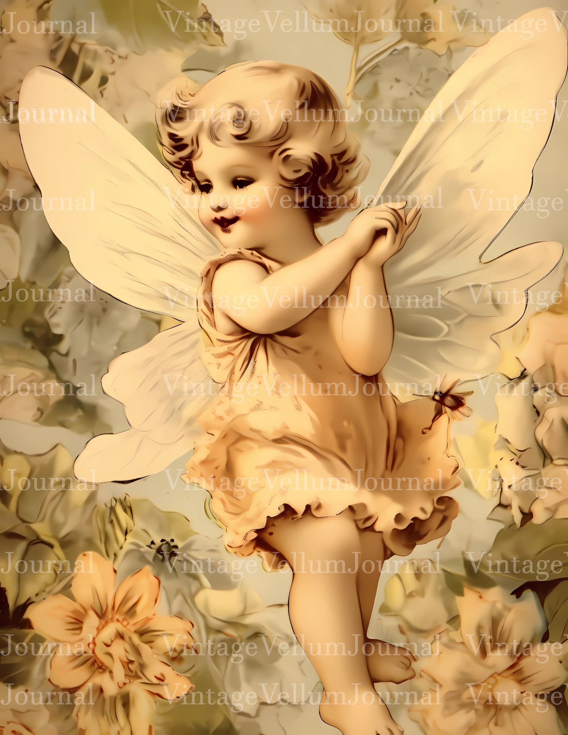 Baby Fairies Junk Journal Pages - CraftNest