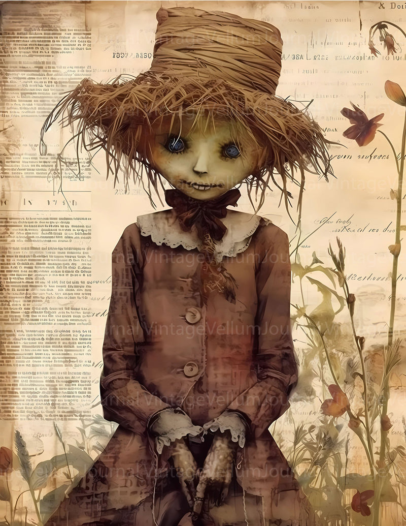 Scarecrows Junk Journal Pages - CraftNest