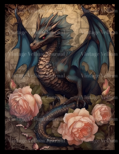 Dark Fantasy Dragons Junk Journal Pages - CraftNest