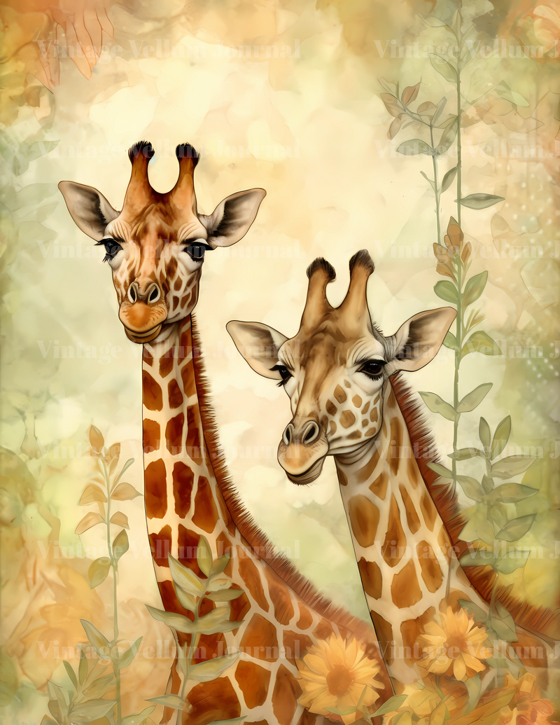 Baby Giraffe Junk Journal Pages - CraftNest