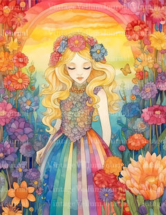 Rainbow Princess Junk Journal Pages - CraftNest