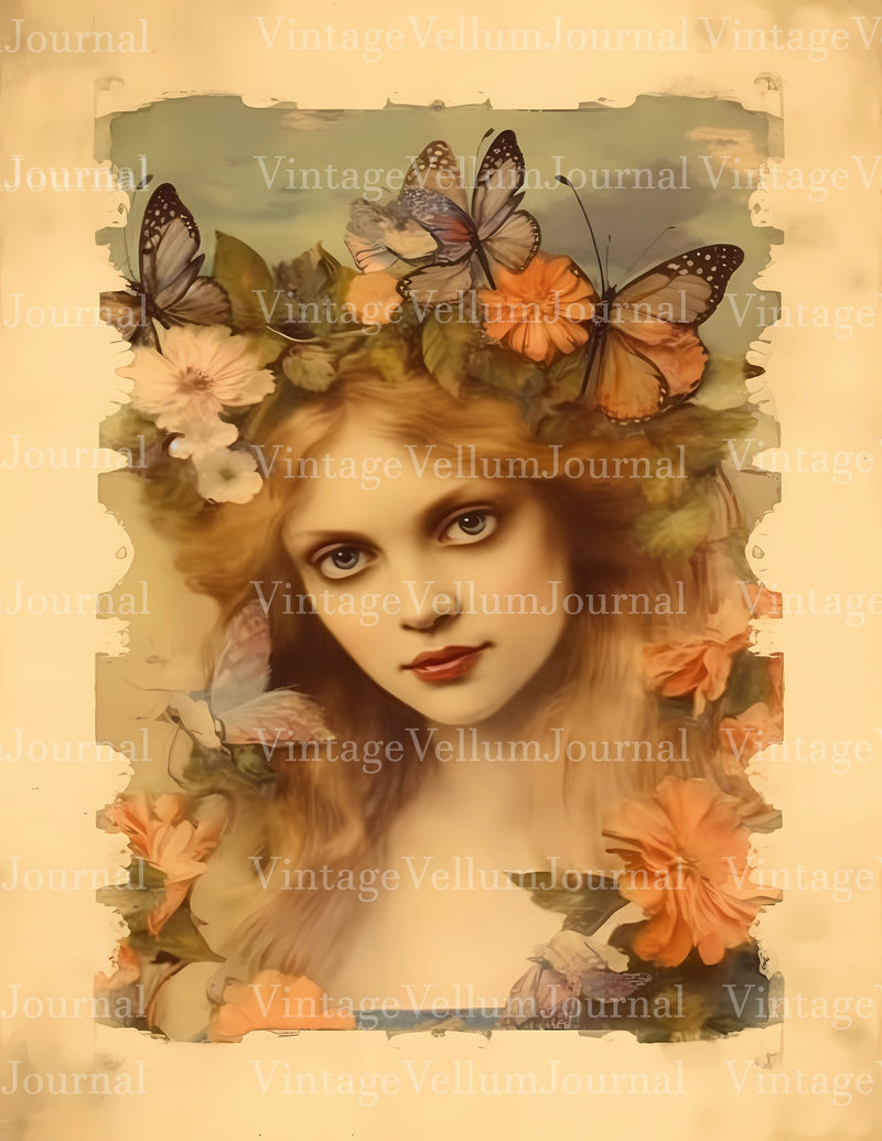 Fairy Portraits Junk Journal Pages - CraftNest